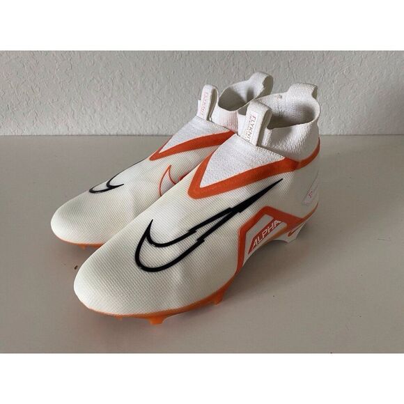 Nike‎ Football Cleats Alpha Menace Elite 3 White Orange  DM1792-104 Men’s Sz 14